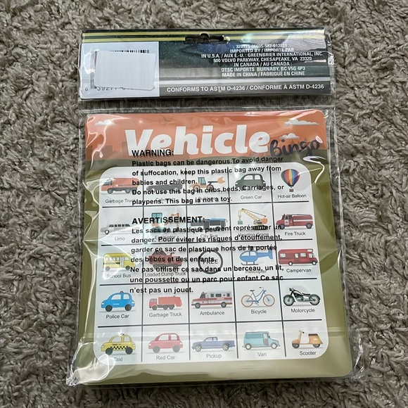 NIP Travel Games Vehicle & Road Side & Road Sign Bingo Games Bundle & 6 Markers - Picture 6 of 11